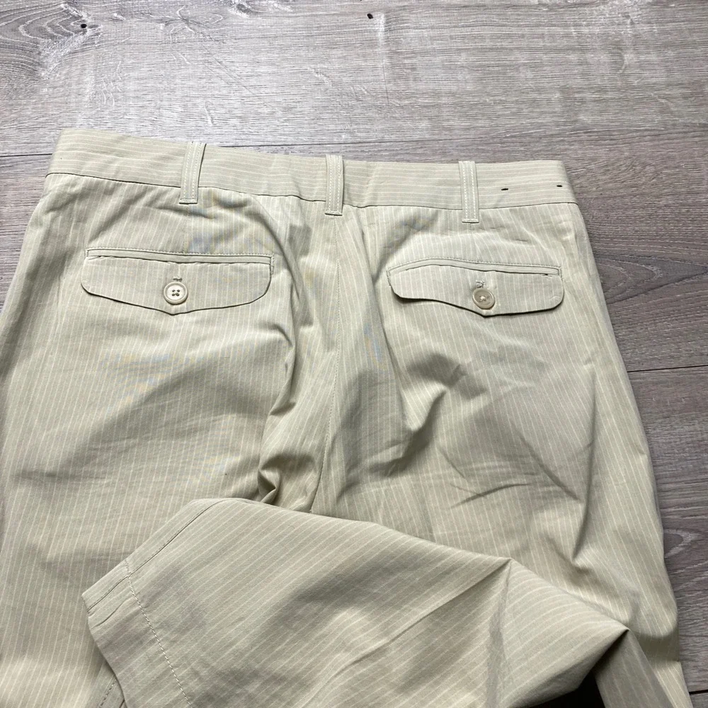 Banana Republic Pants Mens‎ 32x32 Tan Pinstripe Straight Leg Dress Trousers